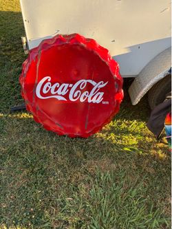 Porcelain Coca Cola 33 inch bottle cap