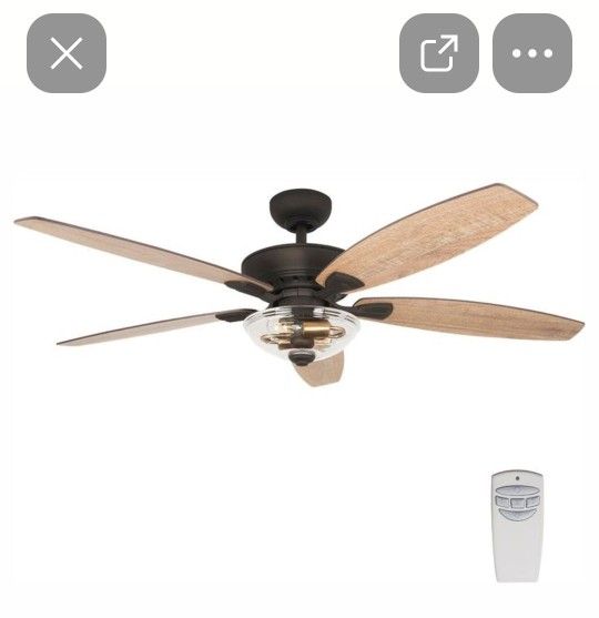 Home Decorators Collection Connor 54 in. LED Seville Bronze Dual Mount Ceiling Fan with Light Kit and Remote Control