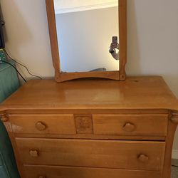 Chest of drawers and mirror