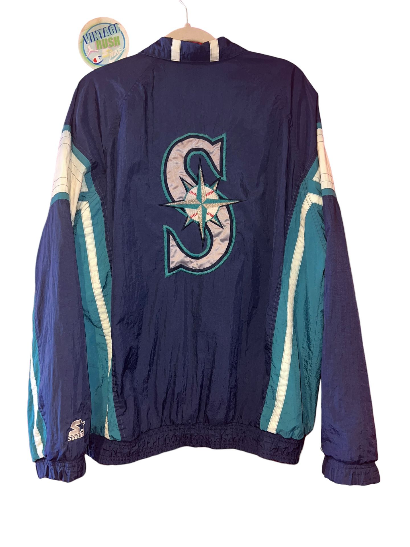 Seattle mariners vintage starter jacket navy green Griffey Rodriguez for  Sale in Henderson, NV - OfferUp