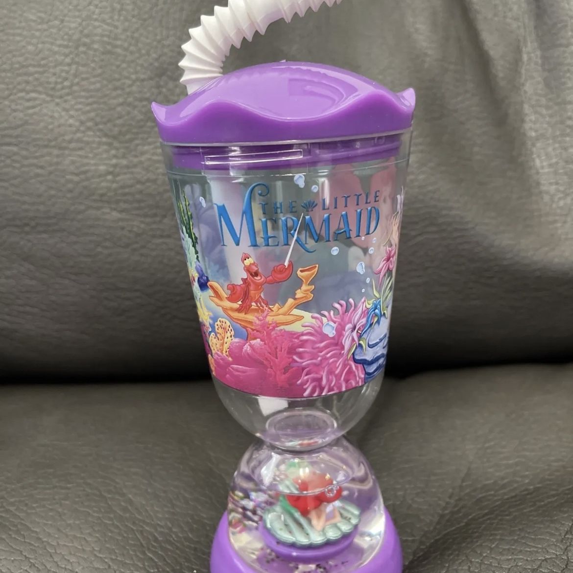 Disney Store The Little Mermaid Ariel Tumbler with Straw Cup Plastic With  Water