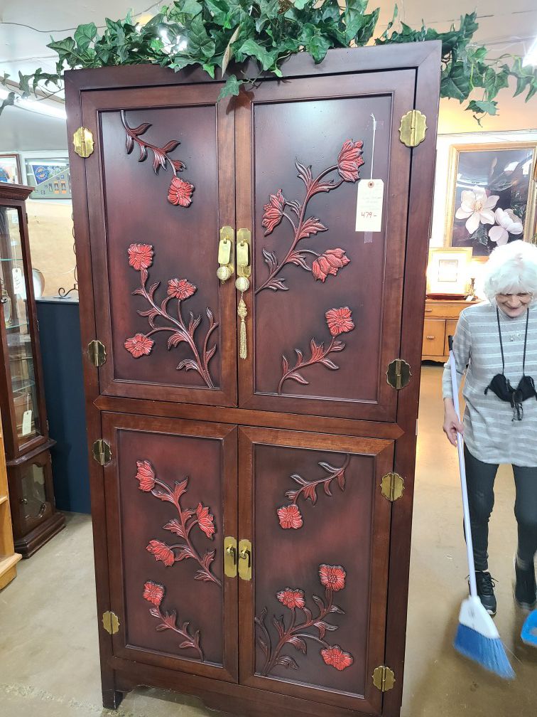 Cabinet Armoire Asian Influence 🦃 Another Time Around Furniture 2811 E. Bell Rd