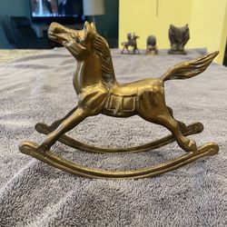 Brass Rocking Horse 