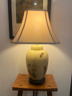 Vintage Asian-Style Porcelain Ginger Jar Table La