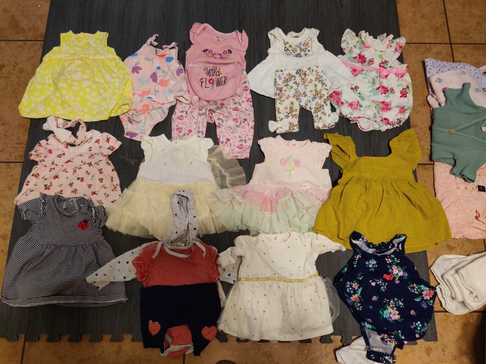 6 Months Clothes Dresses and Onesies