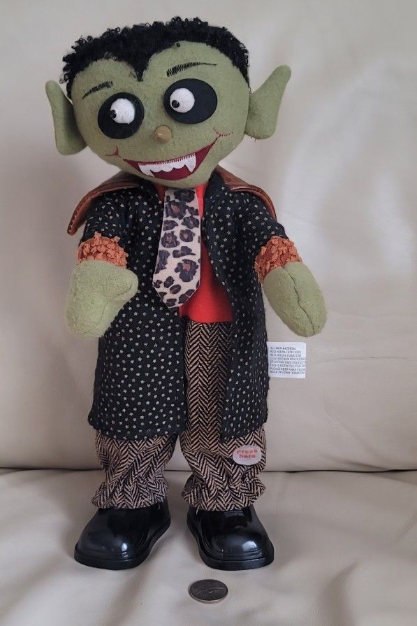 Halloween Vampire 14" animated with voice little Dracula home display and gifts.