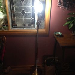 Vintage Brass Floor Lamp 