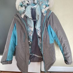 Girls Size 10-12 Two In One Winter Jacket
