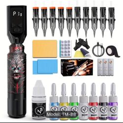 Brand New Kit With Machine And Needles And Ink