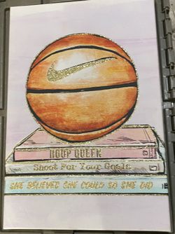 Hoop Queen Basketball Wall Art
