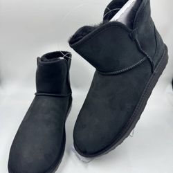 Kirkland Signature Women's Shearling Scalloped Edge Suede Boot Black Or Tan NEW Size 11