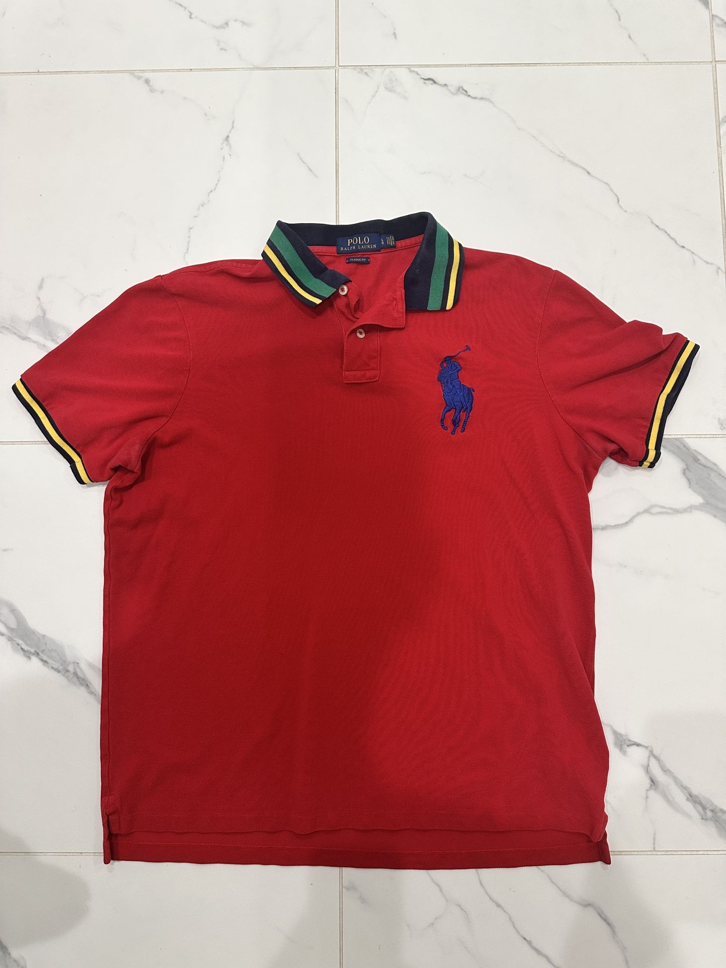 Lot Of 5 Men’s Polo Shirts - Ralph Lauren Polo, Lacoste, Tommy Hilfiger