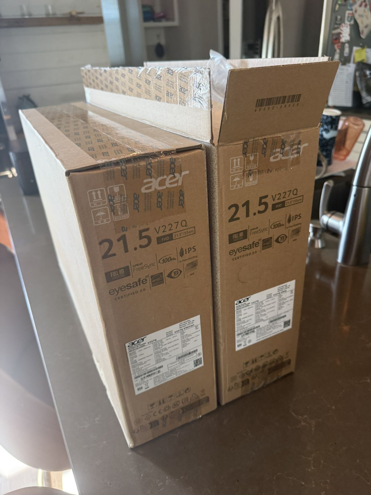 Two Acer 21.5” Full HD Monitors – Brand New in Box 