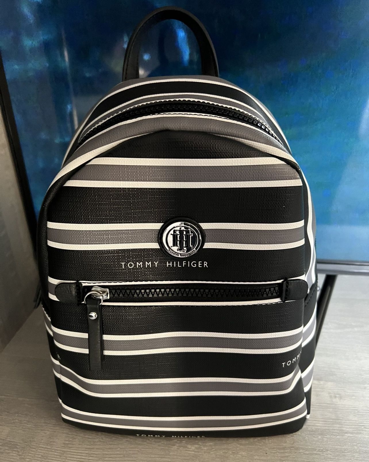 Black And White Tommy Hilfiger Backpack