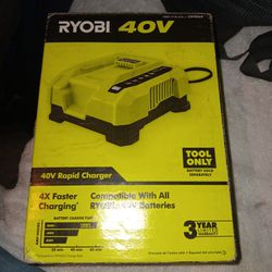 RYOBI 40 V RAPID CHARGER (BRAND NEW!!!!!)
