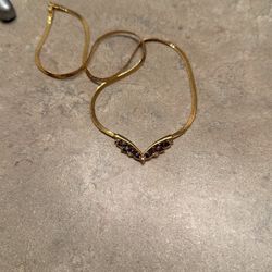 Amethyst, Gold Necklace