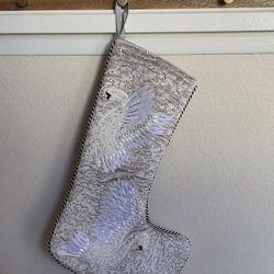 Makenzie Childs Velvet Swan Stocking 