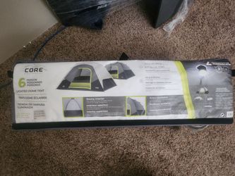 Core Equipment 6-Person Lighted Dome Camping Tent