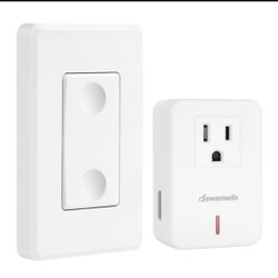 DEWENWILS Indoor Wireless Remote Control Wall Mounted Light Switch and Outlet--SHRLS11C1