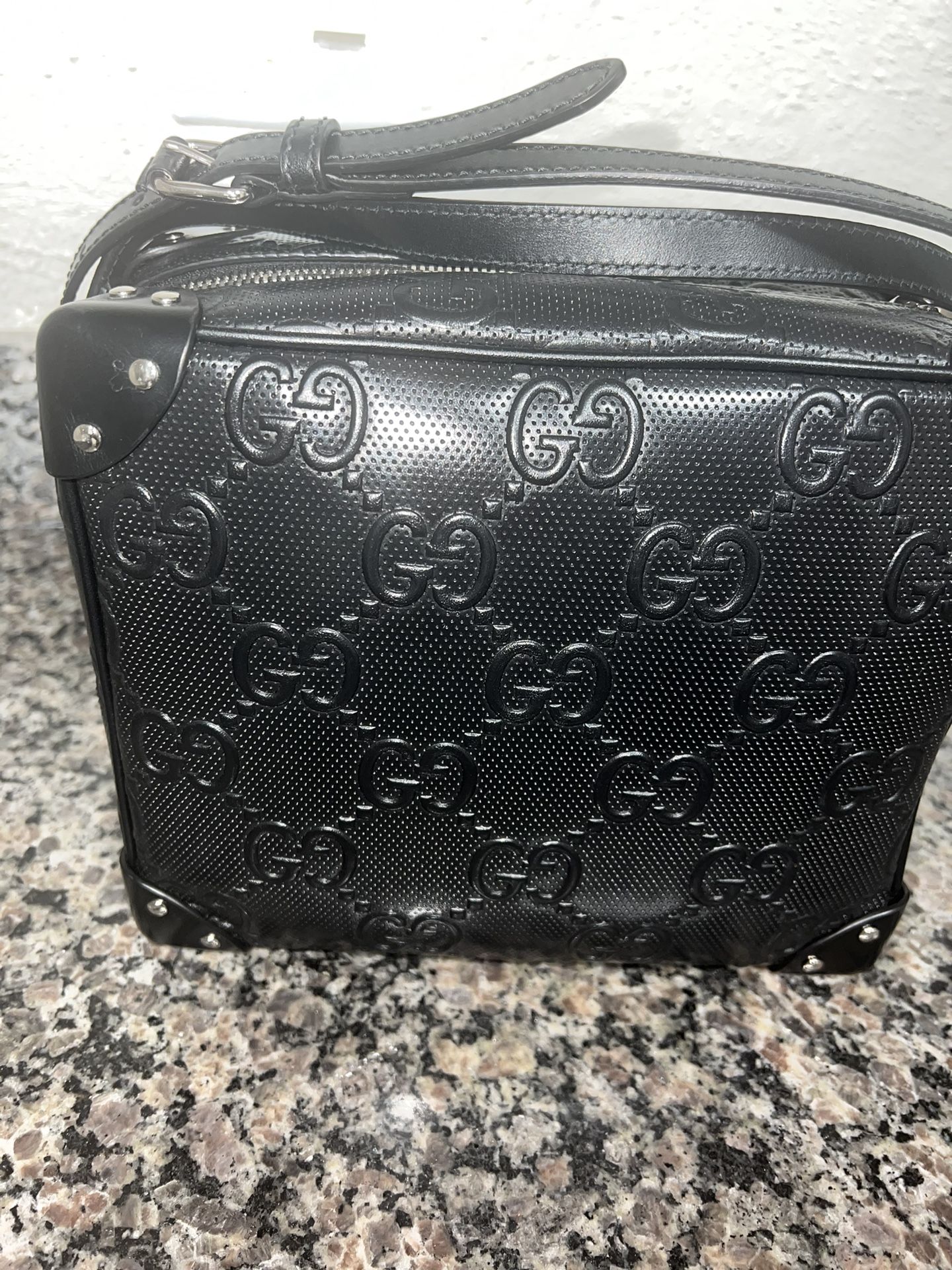 Gucci GG Embossed Box Shoulder Bag 