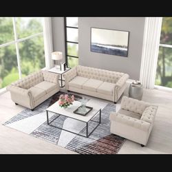 3pics Loveseat Sofa