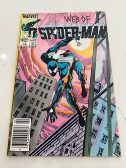 Web Of Spider-Man # 11 VF Marvel Comic Book Newsstand, Black Suit