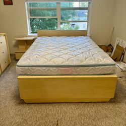 Vintage Mid-Century Modern Bed Frame 