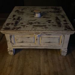 Vintage Table With Storage 