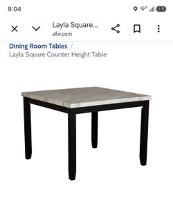 Square counter height table