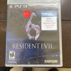 Ps3 Video  Game Resident Evil 6