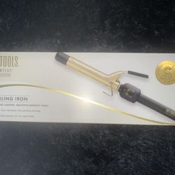 Hot Tools Pro Artist 24K Gold Curling Iron | Long Lasting, Defined Curls (1 in)

