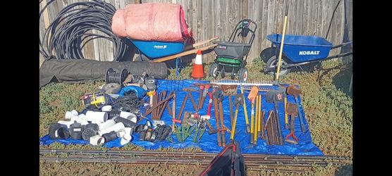 Landscaping tools and supplies