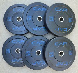 CAP Barbell Economy Bumper Weight Plates 45s