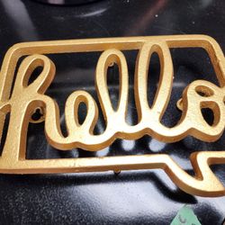 10" x 8" Hot Plate "HELLO"
Can be hung on the wall