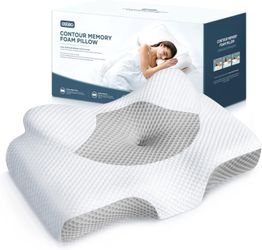 OSTEO Queen Cervical Memory Foam Pillow Adjustable Neck Support Gray NEW