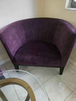 Purple designed chairs