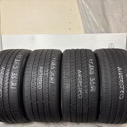 Set 4 Tires 265 35 21 Continental Procontact Rx No Repairs