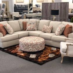 Amici Linen Oversized Sectional & Couch 