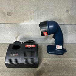 Ryobi FL1400 14.4V Swivel Head Flashlight w/ 1412001 ChargePlus+ Charger