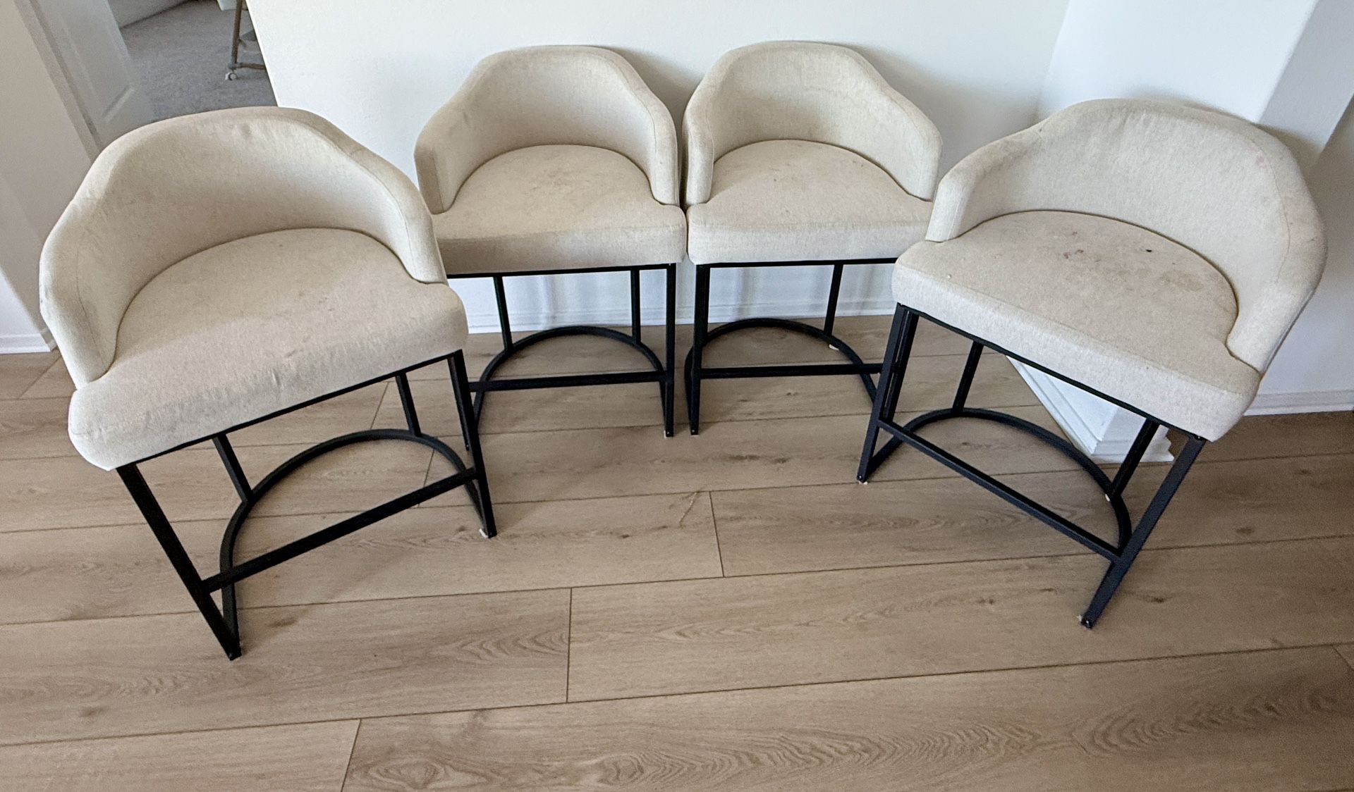 Fabric Upholstered Kitchen Bar Stool