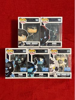 Funko Pop Animation Solo Leveling Sung Jinwoo Igris Tank Iron Baek Yoonho Lot