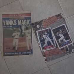 Poster Laminated Yankees VS Mets Subway Series Daily News October 2000 Vintage Both For $20 