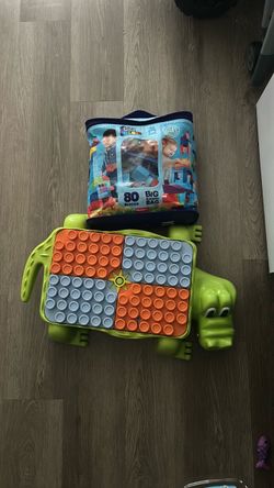 Mega blocks and play stand