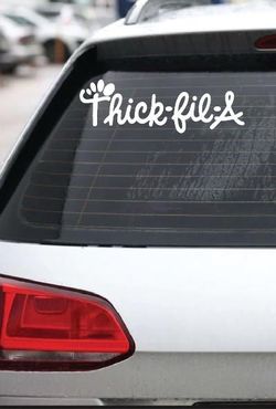 Vinyl decal THICK FIL A  size 5 inches