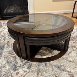 Center Table With 4 Chairs & End table