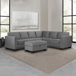 Light Gray Sectional Couch Sofa L Shape