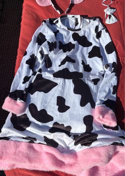 Cow Print Costume Dress with Accessories