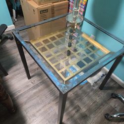 Glass Metal Table