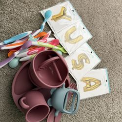 Baby Utensils And Some Balloons