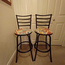 Sturdy Pair Of BAR STOOLS